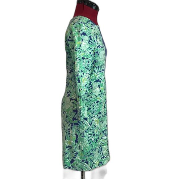 Lilly Pulitzer Marlowe Dress Women's Size XS Panda in the Wild Print 3/4 Sleeve - Picture 6 of 12